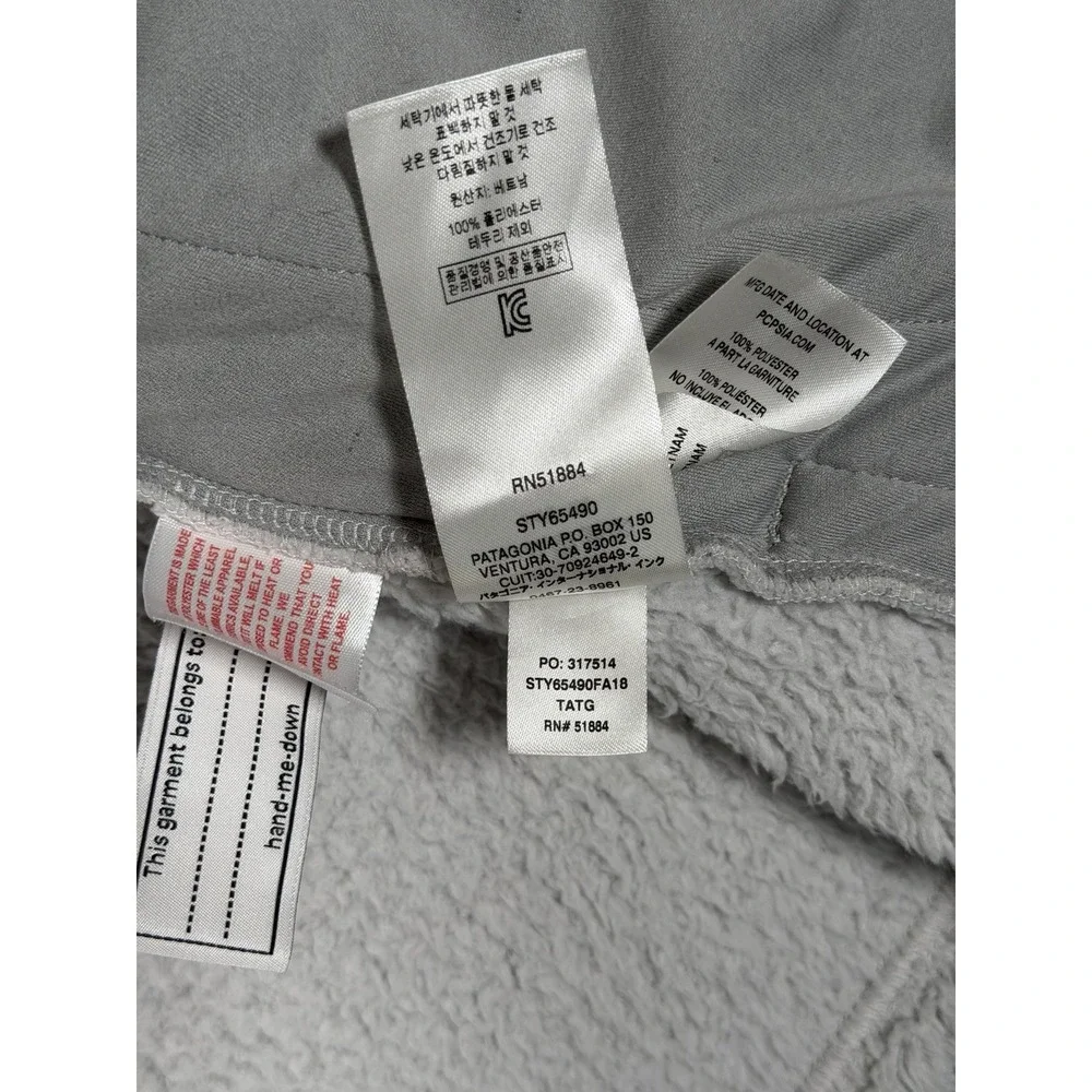 Patagonia Girls XL 14 Los Gatos White Sherpa Fleece Full Zip Vest 65490